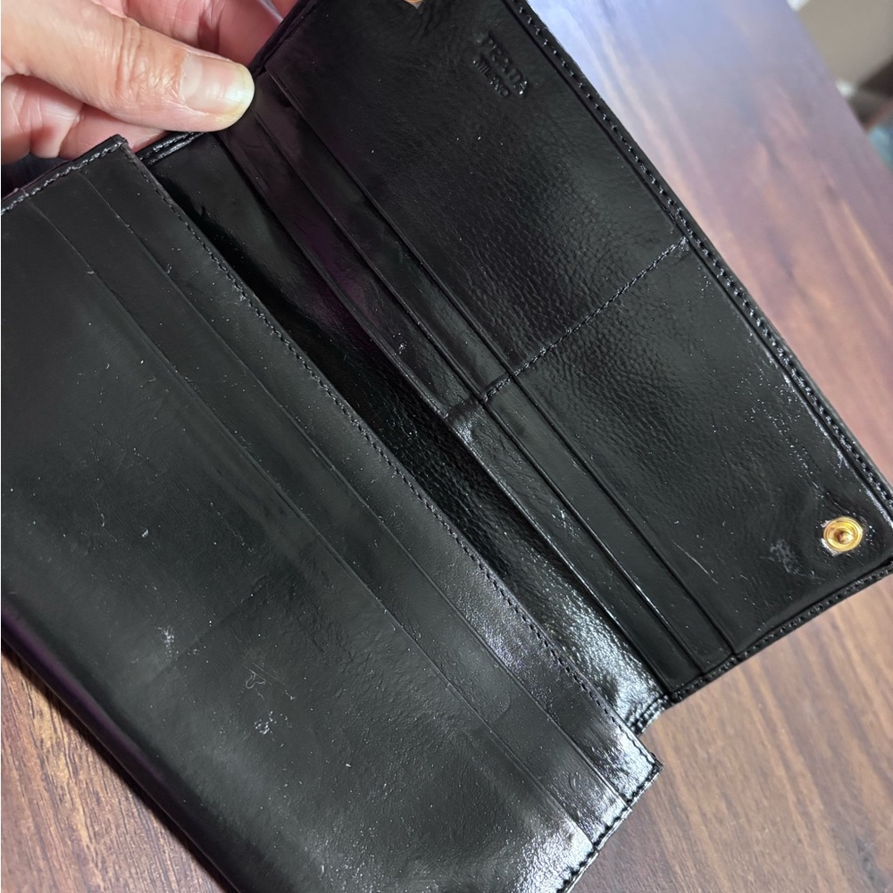 Prada Black Leather Wallet with Gold Hardwares - Picture 16 of 16